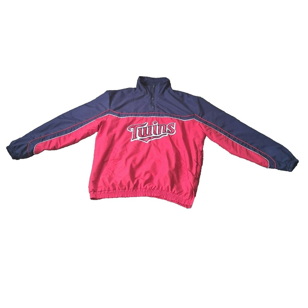 Vintage Minnesota Twins MLB Genuine Merchandise 1/4 Zip Windbreaker Jacket Large